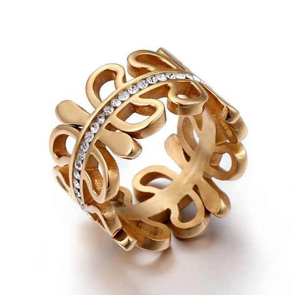 wedding rings 13mm fashion hollow out stainless steel gold jewelry irregular zircon crystal party for women, Slivery;golden
wedding rings 13mm fashion hollow out stainless steel gold jewelry irregular zircon crystal party for women, Slivery;golden