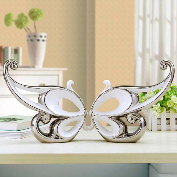 decorative objects & figurines modern a pair of silver-plated ceramic butterflies handmade abstract crafts ornament home weddin
decorative objects & figurines modern a pair of silver-plated ceramic butterflies handmade abstract crafts ornament home weddin