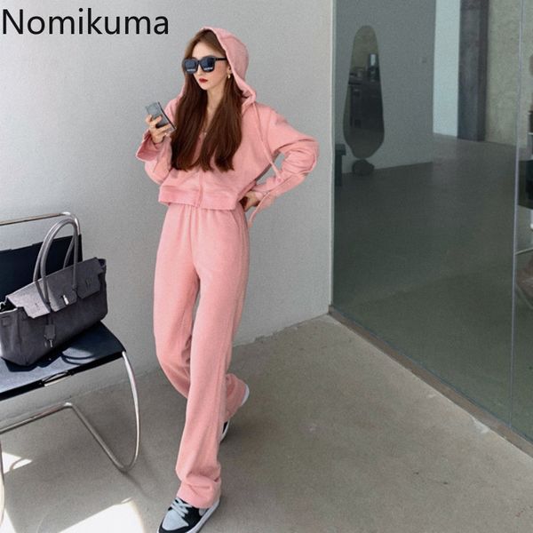 nomikuma autumn solid women two piece outfits long sleeve hooded short coat + high waist long pants causal sweat sets 6c290 210427, White
nomikuma autumn solid women two piece outfits long sleeve hooded short coat + high waist long pants causal sweat sets 6c290 210427, White