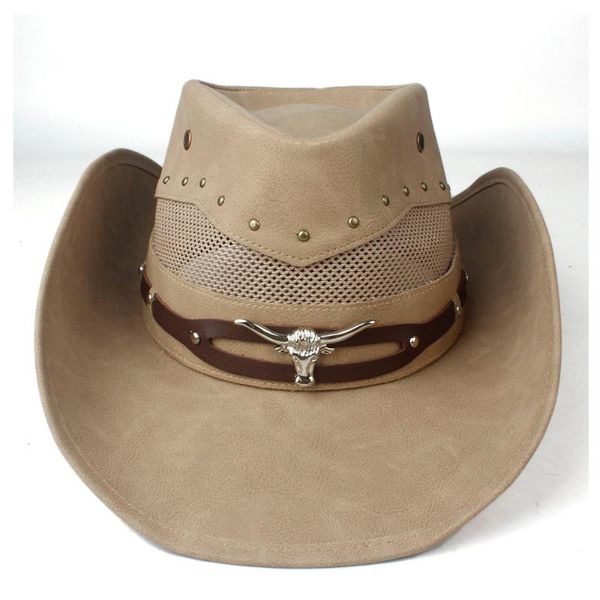 cloches 2021 100% leather men women mesh western cowboy hat wide brim outdoor sombrero hombre cowgirl punk belt, Blue;gray
cloches 2021 100% leather men women mesh western cowboy hat wide brim outdoor sombrero hombre cowgirl punk belt, Blue;gray