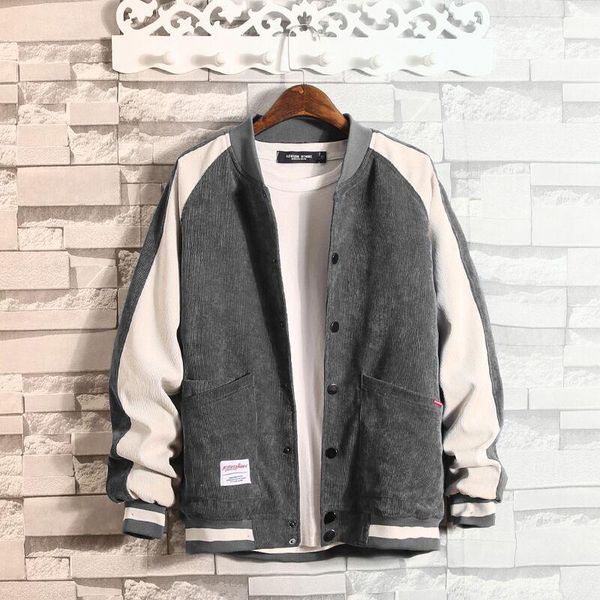 men's jackets 2021 corduroy jacket trend stand collar coat loose baseball suit, Black;brown
men's jackets 2021 corduroy jacket trend stand collar coat loose baseball suit, Black;brown