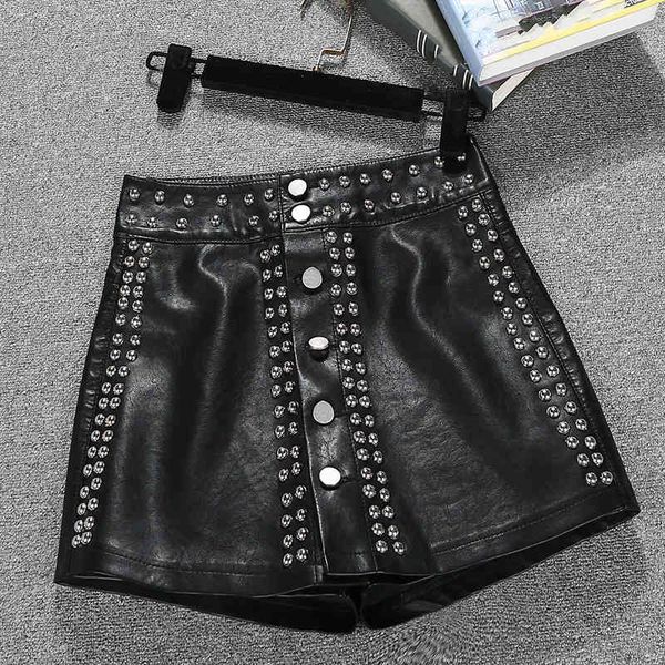 autumn summer rivet leather black women high waist a-shaped slim shorts loose outerwear fashion rc008 210525, White;black
autumn summer rivet leather black women high waist a-shaped slim shorts loose outerwear fashion rc008 210525, White;black