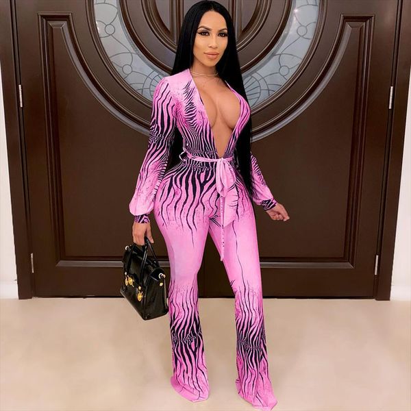 v neck print elegant womens jumpsuits long sleeve flare pants office lady bodycon overalls sashes macacao feminino, Black;white
v neck print elegant womens jumpsuits long sleeve flare pants office lady bodycon overalls sashes macacao feminino, Black;white