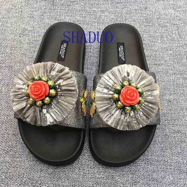 slippers 2021 lovestahl luxury women's sequin comfortable beach shoes agate stone inlaid, Black
slippers 2021 lovestahl luxury women's sequin comfortable beach shoes agate stone inlaid, Black