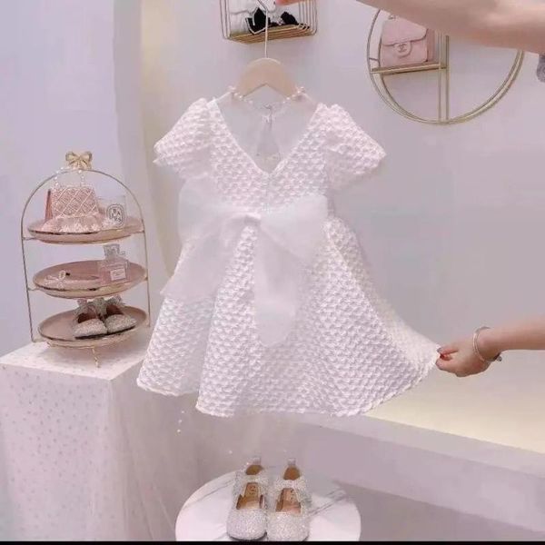 summer kids girls dress 2021 korean solid short puff sleeve bow pearls cute princess party birthday dresses children clothes girl's, Red;yellow
summer kids girls dress 2021 korean solid short puff sleeve bow pearls cute princess party birthday dresses children clothes girl's, Red;yellow