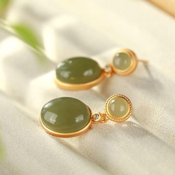 dangle & chandelier silver inlaid natural hetian chalcedony oval earrings chinese style retro minority design charm women's brand jewel
dangle & chandelier silver inlaid natural hetian chalcedony oval earrings chinese style retro minority design charm women's brand jewel