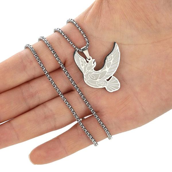 pendant necklaces qiamni viking raven in flight necklace for men women gift animal eagle bird choker vintage stainless steel jewelry, Silver
pendant necklaces qiamni viking raven in flight necklace for men women gift animal eagle bird choker vintage stainless steel jewelry, Silver