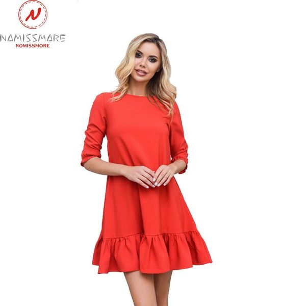 fashion solid color a-line dress for women ruffles decor o-neck three quarter sleeve mid waist slim pullovers mini casual dresses, Black;gray
fashion solid color a-line dress for women ruffles decor o-neck three quarter sleeve mid waist slim pullovers mini casual dresses, Black;gray