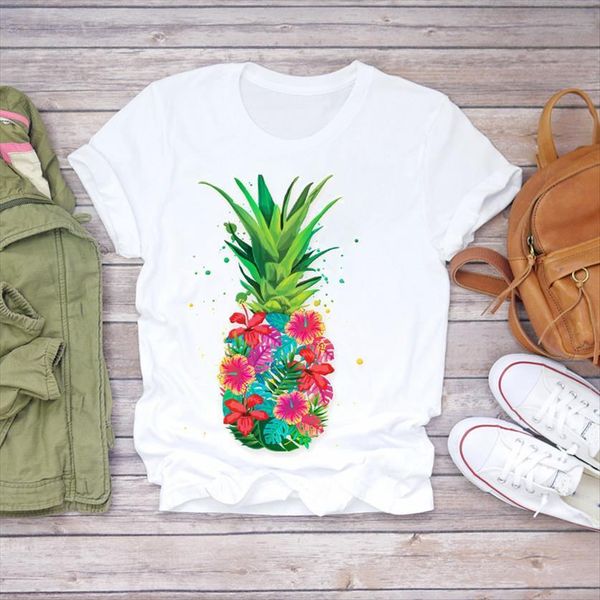 pineapple floral flower cute womens t shirt fruit printed 90s ladies graphic female tee, White
pineapple floral flower cute womens t shirt fruit printed 90s ladies graphic female tee, White