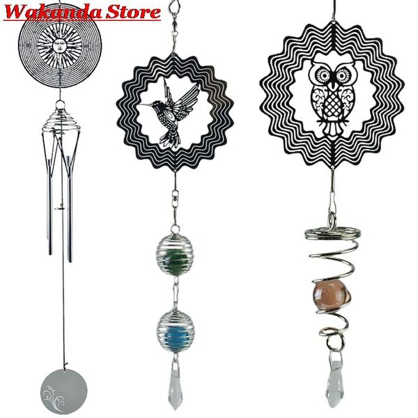 decorative objects & figurines 3d stainless steel rotating wind chime hanging pendant mandala style windchime metal spinner spiral chimes de
decorative objects & figurines 3d stainless steel rotating wind chime hanging pendant mandala style windchime metal spinner spiral chimes de