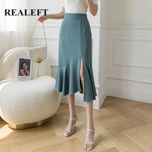skirts realeft 2021 summer women's midi fashion korean style high waist solid color side split ruffle fishtail ladies skirt, Black
skirts realeft 2021 summer women's midi fashion korean style high waist solid color side split ruffle fishtail ladies skirt, Black