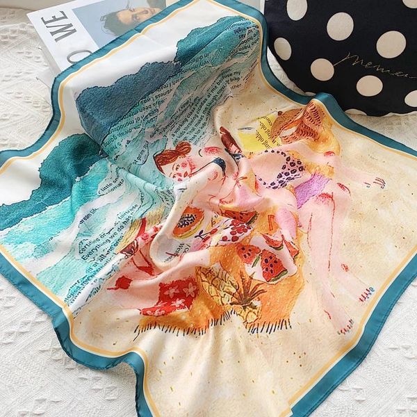 scarves 2021 silk scarf women neck hair foulard 55cm square small headband fashion print neckerchief bandana shawls and wraps, Blue;gray
scarves 2021 silk scarf women neck hair foulard 55cm square small headband fashion print neckerchief bandana shawls and wraps, Blue;gray