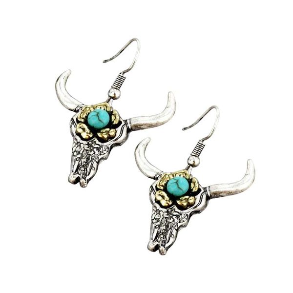dangle & chandelier wild west earrings cowgirl country necklace cow head with rose, turquoises, feather jewelry , gifts for her, Silver
dangle & chandelier wild west earrings cowgirl country necklace cow head with rose, turquoises, feather jewelry , gifts for her, Silver