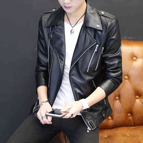 men's leather & faux imitation leather jacket, motorcycle clothing, warm fashion, retro, black wool, autumn and winter
men's leather & faux imitation leather jacket, motorcycle clothing, warm fashion, retro, black wool, autumn and winter