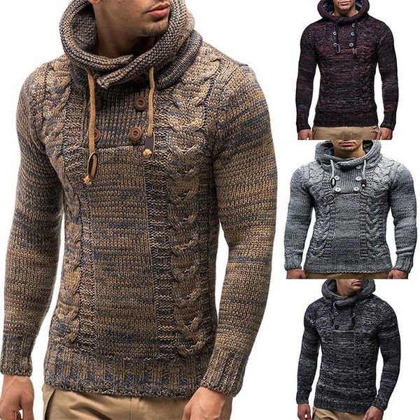 men's sweaters autumn winter 2021 men hooded pullovers sweater warm knitting male casual slim fit turtleneck jumper clothes, White;black
men's sweaters autumn winter 2021 men hooded pullovers sweater warm knitting male casual slim fit turtleneck jumper clothes, White;black