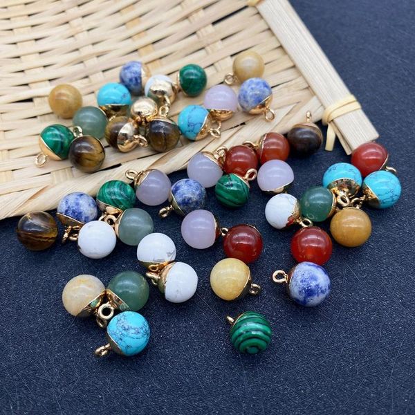 charms 1 piece of natural stone malachite opal tiger eye electroplating spherical pendant for making diy necklace bracelet 10mm, Bronze;silver
charms 1 piece of natural stone malachite opal tiger eye electroplating spherical pendant for making diy necklace bracelet 10mm, Bronze;silver