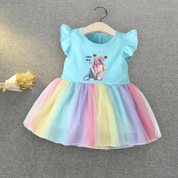 girl's dresses summer super mom baby girl dress mother and love life lovely printing kawaii princess a-line kids clothing1, Red;yellow
girl's dresses summer super mom baby girl dress mother and love life lovely printing kawaii princess a-line kids clothing1, Red;yellow