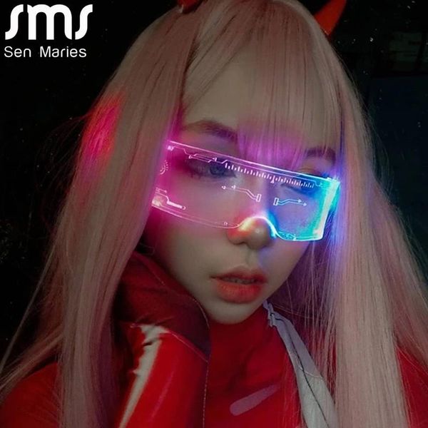 rimless led luminous sunglasses vintage punk goggles men women fashion party christmas colorful light up glasses shades uv400, White;black
rimless led luminous sunglasses vintage punk goggles men women fashion party christmas colorful light up glasses shades uv400, White;black