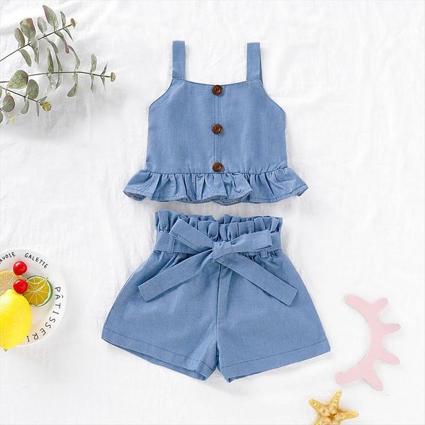 telotuny childrens clothing toddler baby kid girls jeans ruffle suspender vest solid bow shorts outfits set clothes jun20, White
telotuny childrens clothing toddler baby kid girls jeans ruffle suspender vest solid bow shorts outfits set clothes jun20, White
