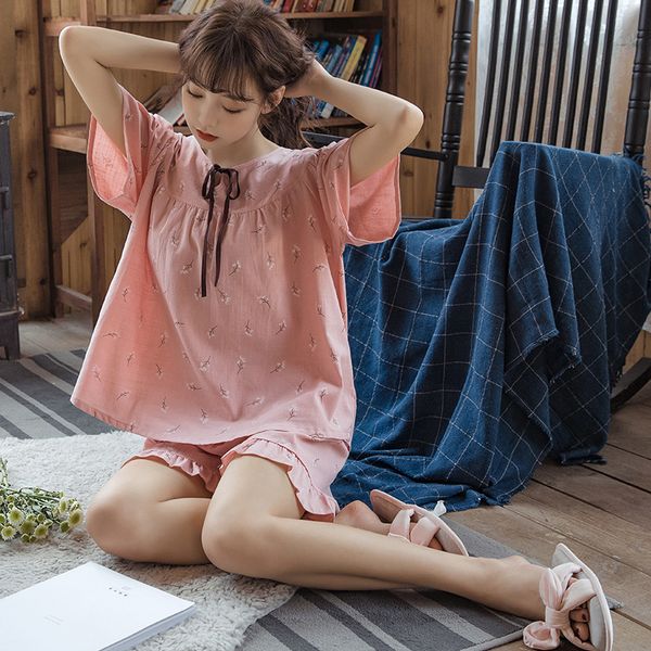 sleepwear cartoon thin cute short sleeve 2 pieces pajamas set spring summer viscous bowknot printing casual homewear female lbf5 v9uo, Black;red
sleepwear cartoon thin cute short sleeve 2 pieces pajamas set spring summer viscous bowknot printing casual homewear female lbf5 v9uo, Black;red