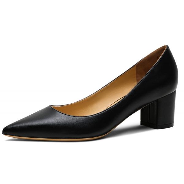 spring women's shoes natural genuine leather pumps pointed toe square heels woman 5cm high heel ladies n0112 dress, Black
spring women's shoes natural genuine leather pumps pointed toe square heels woman 5cm high heel ladies n0112 dress, Black