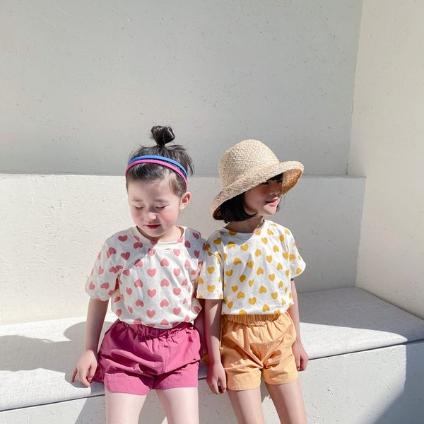 heart printing short sleeve cotton t shirts girls casual soft tees kids clothings 210508, Blue
heart printing short sleeve cotton t shirts girls casual soft tees kids clothings 210508, Blue