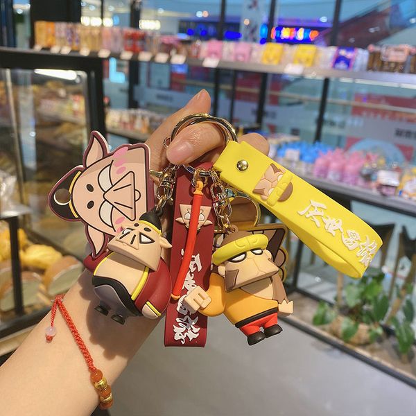 2021 fashion keychain genuine wearisome journey to the west key chain cartoon doll car key chain men and women lovers bag pendant gift, Silver 
2021 fashion keychain genuine wearisome journey to the west key chain cartoon doll car key chain men and women lovers bag pendant gift, Silver