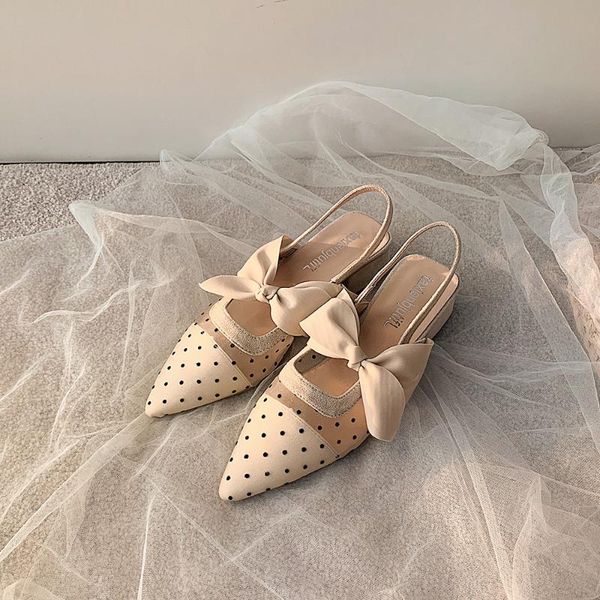 women shoes ladies sandals 2021 spring and summer wave dot mesh yarn pointed bow heel woman bottoms, Black
women shoes ladies sandals 2021 spring and summer wave dot mesh yarn pointed bow heel woman bottoms, Black