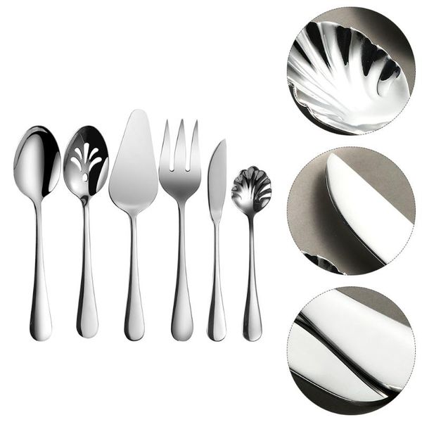 flatware sets 1 set 6pcs stainless steel colander spoons cream scrapers cake shovel
flatware sets 1 set 6pcs stainless steel colander spoons cream scrapers cake shovel