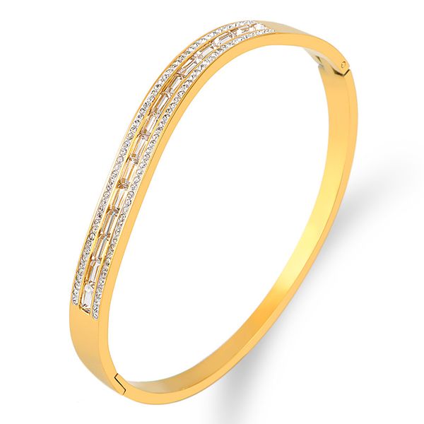 2021 fashion wavy bangle korean versatile stainless steel jewelry silver womens bracelet square diamond bracelets accessories gift wholesale, Black
2021 fashion wavy bangle korean versatile stainless steel jewelry silver womens bracelet square diamond bracelets accessories gift wholesale, Black