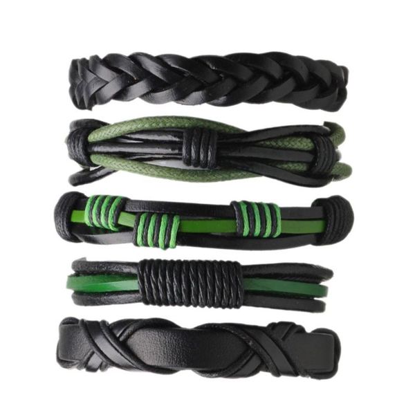 charm bracelets korean fashion 5pcs/set multilayer men male pu leather braided bracelet casual jewelry birthday gift, Golden;silver
charm bracelets korean fashion 5pcs/set multilayer men male pu leather braided bracelet casual jewelry birthday gift, Golden;silver