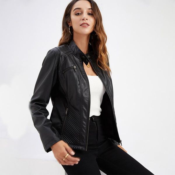 women's leather & faux 2021 winter black jacket women korean thin loose moto female fashion streetwear lady outerwear biker coats
women's leather & faux 2021 winter black jacket women korean thin loose moto female fashion streetwear lady outerwear biker coats
