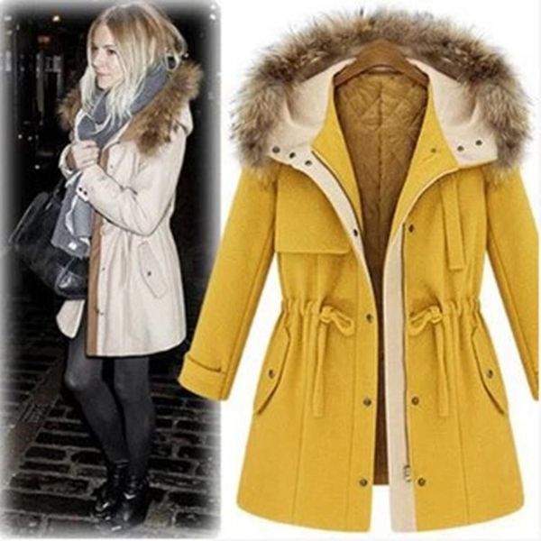 autumn and winter fashion real raccoon fur collar coat drawn rope with cotton thick hooded wool abrigos mujer women's & blends, Black
autumn and winter fashion real raccoon fur collar coat drawn rope with cotton thick hooded wool abrigos mujer women's & blends, Black