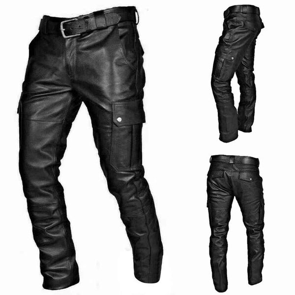 men's pants thoshine brand men leather superior quality elastic male fashion motorcycle faux trousers rock streetwear pockets xcx3, Black
men's pants thoshine brand men leather superior quality elastic male fashion motorcycle faux trousers rock streetwear pockets xcx3, Black