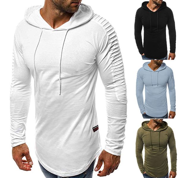 new fashion mens long sleeve gym muscle tee casual slim hooded hoodie t-shirt, White;black
new fashion mens long sleeve gym muscle tee casual slim hooded hoodie t-shirt, White;black