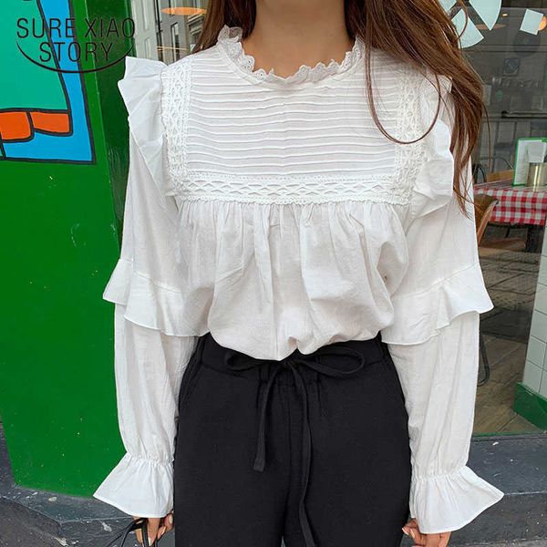 loose clothing blusas cotton vintage elegant women shirt korean style solid long lantern sleeve women blouse 10558 210528, White
loose clothing blusas cotton vintage elegant women shirt korean style solid long lantern sleeve women blouse 10558 210528, White