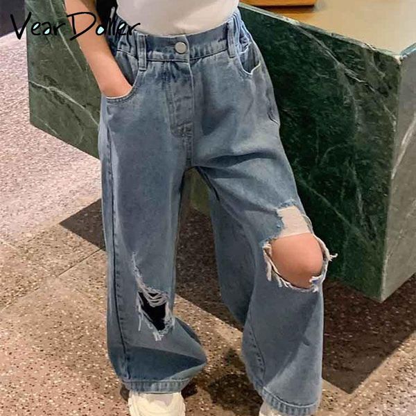 jeans veardoller girls denim pants 2021 fashion personalized ripped wide-leg children's clothing 2-8years, Blue
jeans veardoller girls denim pants 2021 fashion personalized ripped wide-leg children's clothing 2-8years, Blue