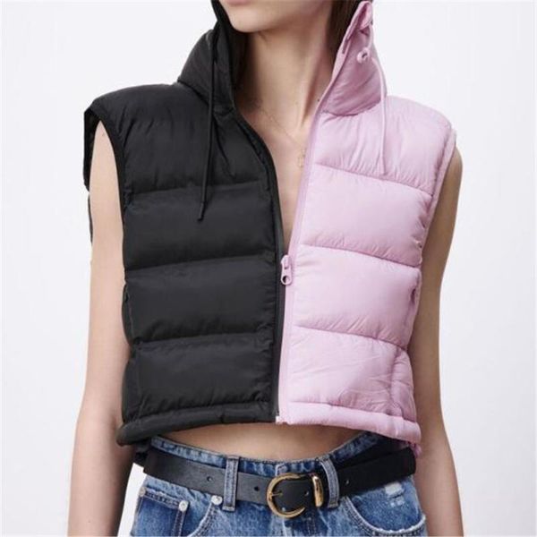 women's vests 2021 patchwork sleeveless women short waistcoat casual streetwear zipper lady outwear warm cotton girl vest, Black;white
women's vests 2021 patchwork sleeveless women short waistcoat casual streetwear zipper lady outwear warm cotton girl vest, Black;white