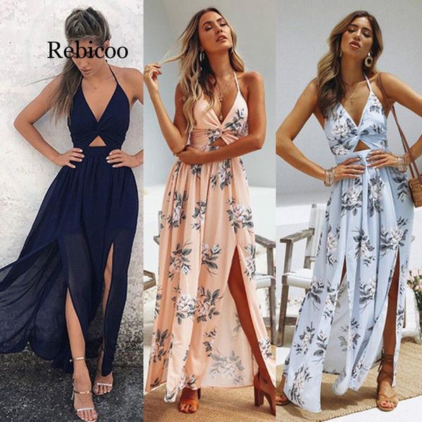 womens summer boho maxi long dress beach dresses v neck off shoulder floral halter backless bow vestidos casual, Black;gray
womens summer boho maxi long dress beach dresses v neck off shoulder floral halter backless bow vestidos casual, Black;gray