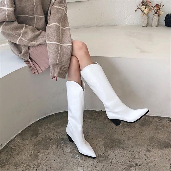 boots woman autumn winter knee high knight style female slip on leather thick heel pointed toe mujer shoes, Black
boots woman autumn winter knee high knight style female slip on leather thick heel pointed toe mujer shoes, Black