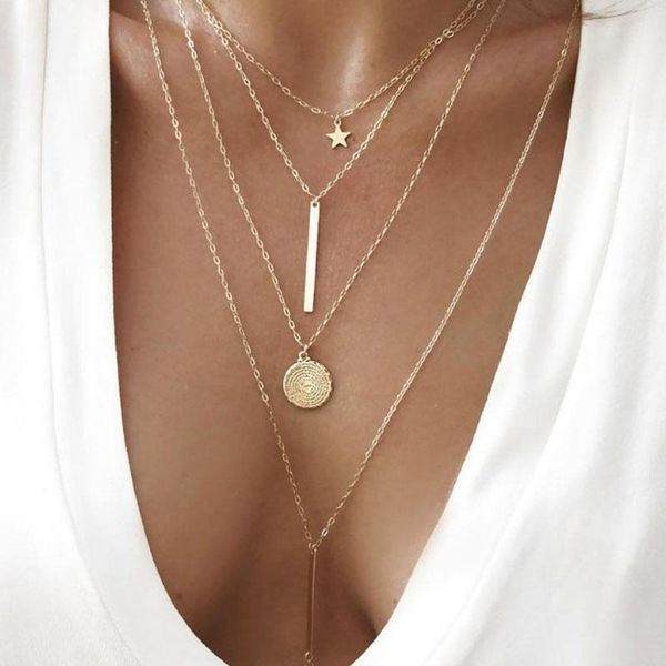tassel multilayer chain necklace women pentagram necklaces jewelry yellow gold color trendy bohemia collares collier pendant, Silver
tassel multilayer chain necklace women pentagram necklaces jewelry yellow gold color trendy bohemia collares collier pendant, Silver
