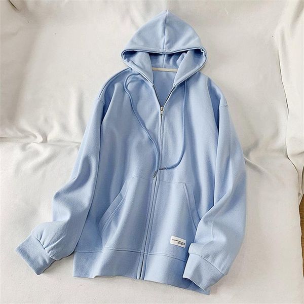 women's hoodies & sweatshirts 2021 high-quality trendy women autumn casual solid color hooded drawstring zipper cardigan sweater female, Black
women's hoodies & sweatshirts 2021 high-quality trendy women autumn casual solid color hooded drawstring zipper cardigan sweater female, Black
