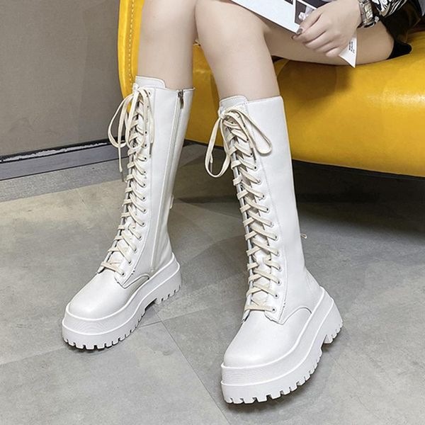 boots rimocy women's chunky platform 2021 autumn lace-up zipper thick bottom knee high woman non-slip motorcycle boot, Black
boots rimocy women's chunky platform 2021 autumn lace-up zipper thick bottom knee high woman non-slip motorcycle boot, Black