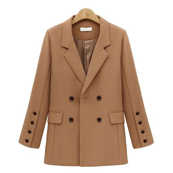 women's suits & blazers women 2021 fashion double-breasted khaki blazer coat vintage long sleeve pockets female outerwear chic suit jac, White;black
women's suits & blazers women 2021 fashion double-breasted khaki blazer coat vintage long sleeve pockets female outerwear chic suit jac, White;black