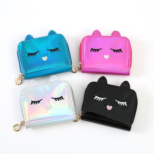 wallets women pu cartoon short wallet girl laser zipper organizer with keyring student cute cat coin purse colorful card holder, Red;black
wallets women pu cartoon short wallet girl laser zipper organizer with keyring student cute cat coin purse colorful card holder, Red;black