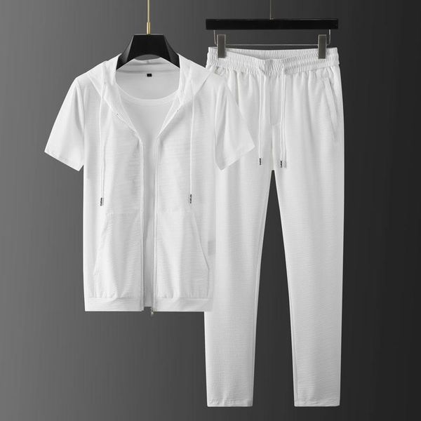 men's tracksuits summer hooded mens sets (t-shirt+pants) luxury short sleeve zipper male fashion slim fit sport casual man suits 4xl, Gray
men's tracksuits summer hooded mens sets (t-shirt+pants) luxury short sleeve zipper male fashion slim fit sport casual man suits 4xl, Gray