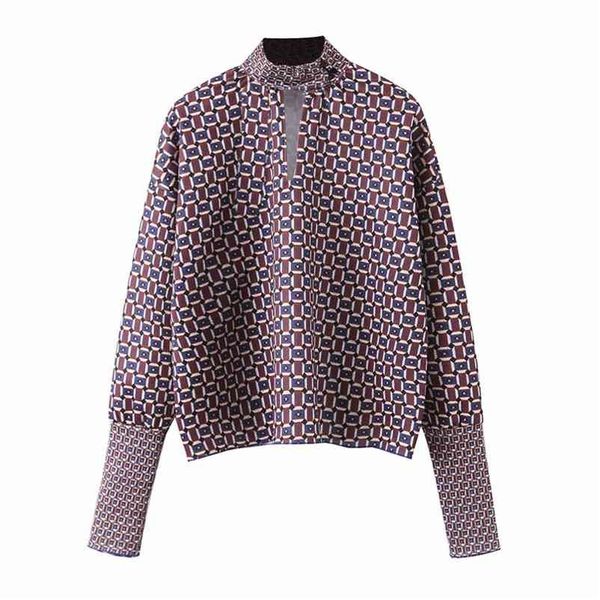 vintage geometric pattern print blouse lantern sleeve shirt female stylish office wear chic blusas 210323, White
vintage geometric pattern print blouse lantern sleeve shirt female stylish office wear chic blusas 210323, White