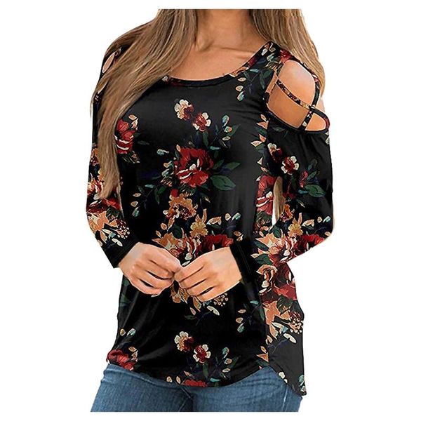 women's blouses & shirts strappy blouse shirt women ladies floral cold shoulder short sleeve tee summer streetwear female pullover, White
women's blouses & shirts strappy blouse shirt women ladies floral cold shoulder short sleeve tee summer streetwear female pullover, White