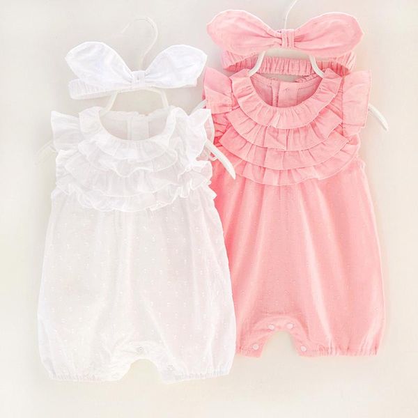 ruffled princess girl clothes sets born infant girls sleeveless romper+headband 2pcs cotton pink kids outfits 0-12m clothing, White
ruffled princess girl clothes sets born infant girls sleeveless romper+headband 2pcs cotton pink kids outfits 0-12m clothing, White