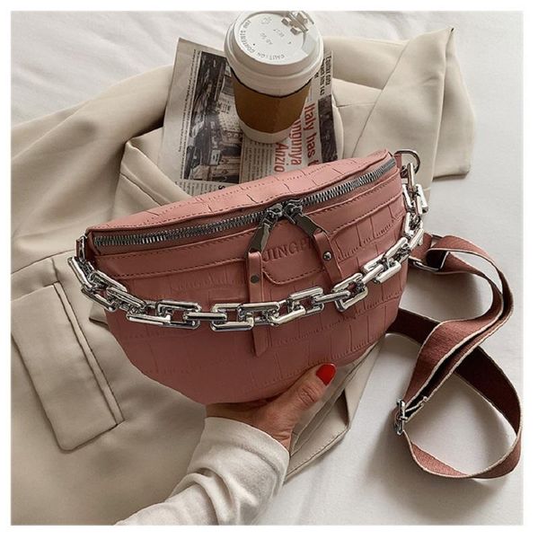 waist bags fashion ladies bag leather fanny pack chain shoulder messenger solid color zipper crossbody chest women
waist bags fashion ladies bag leather fanny pack chain shoulder messenger solid color zipper crossbody chest women